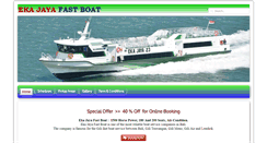 Desktop Screenshot of ekajayafastboat.com